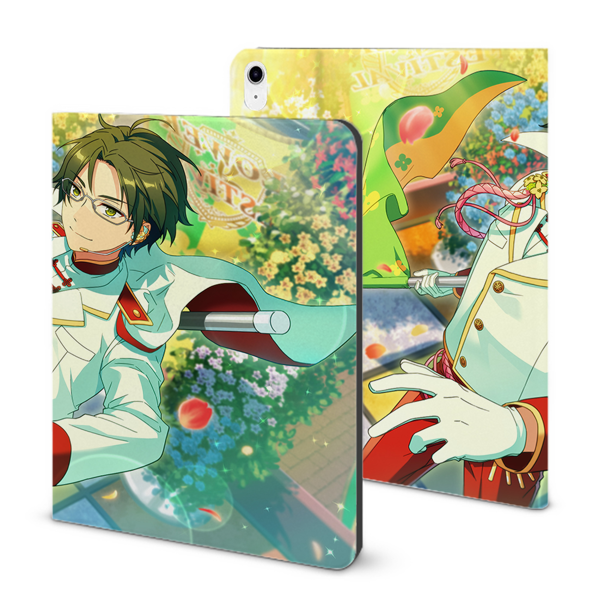 （画像用） あんさんぶるスターズ! Ensemble Stars IPad ケース ブック型 PUレザー TPU 耐衝撃 軽量 薄型 ペン収納なし 全面保護 IPad 各モデル対応